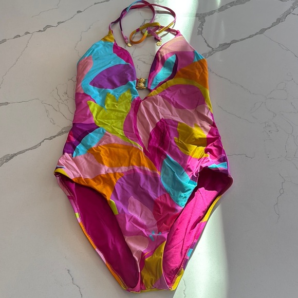 Trina Turk | Swim | Trina Turk Pink And Blue One Piece Swimsuit | Poshmark